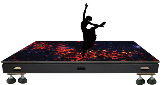 フル カラーSMD薄いLEDスクリーンのダンス・フロアはIP66 protectiuonをつけた