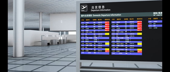 旅行者の乗客のためのP6 P12空港飛行情報表示装置